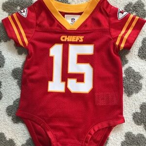 Red Kansas City Chiefs Baby Onesie